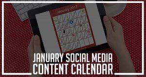 january social media content calendar